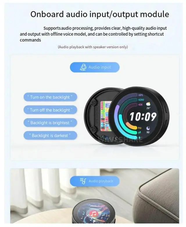 Main image of ESP32-S3 1.85Inch Round Display Development AI Board 360X360 Supports Bluetooth AI Voice Recognition