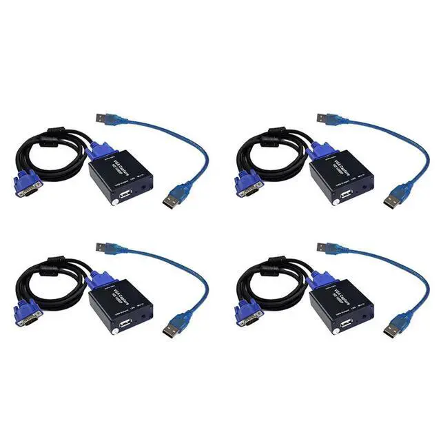 Alt view image 2 of 4 - 4X VGA To USB Adapter Converter With Audio And Video Capture Card 1080P Drive-Free High-Difinition Picture Quarity