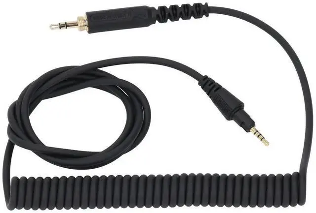 Alt view image 2 of 3 - Headphone Sound Cable Long Spring Extension Sound Cable with 3.5mm Plug 6.3mm Adapter for DJ HDJ CUE1 HDJ CUE1BT HDJ X5 HDJ X7