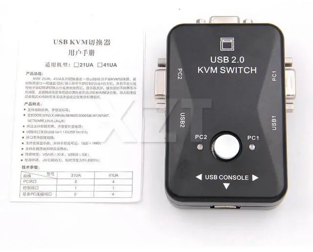 Alt view image 2 of 4 - USB KVM Switch 2 Port VGA SVGA Switch Box USB 2.0 KVM Mouse Switcher Keyboard 1920*1440 Vga Splitter Box Sharing Switch
