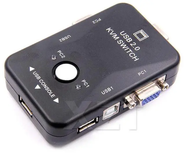 Alt view image 3 of 4 - USB KVM Switch 2 Port VGA SVGA Switch Box USB 2.0 KVM Mouse Switcher Keyboard 1920*1440 Vga Splitter Box Sharing Switch