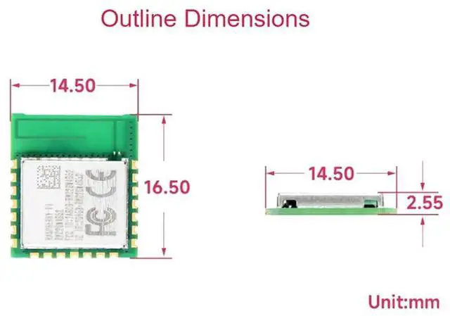 Alt view image 2 of 2 - For Raspberry Pi Radio Module 2 4 2.4Ghz Bluetooth 5.2 Wireless Module With Built-In Antenna