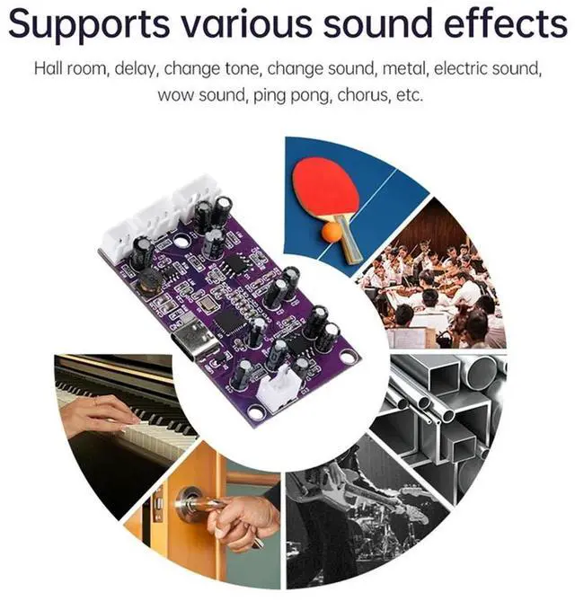 Main image of For DSP Digital Reverb Circuit Module Voice Changer Eq Howling Control Frequency Shifter Effect Mixer Sound Effects