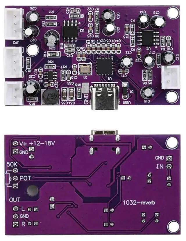 Alt view image 3 of 4 - For DSP Digital Reverb Circuit Module Voice Changer Eq Howling Control Frequency Shifter Effect Mixer Sound Effects