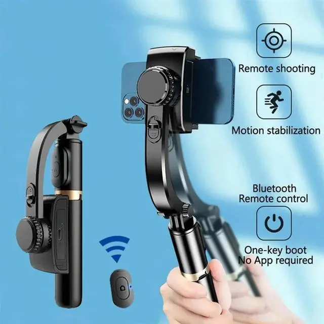 Main image of Handheld Gimbal Stabilisateur Selfie Stick phone Action Kameralar Bluetooth Tripod