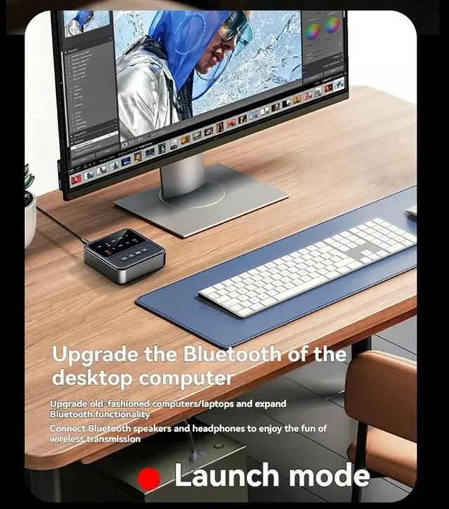 Main image of QCCV Bluetooth 5.4 Audio Receiver Transmitter 3.5MM AUX, Mic Wireless Stereo Adapter For Headphones TV PC Car Speakers