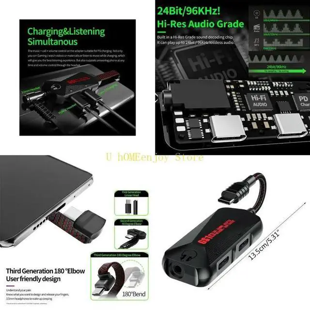 Main image of GS1 Chicken Game Phone Sound Card 3 in 1 Game Sound Card with Adapter Type-C to 3.5mm