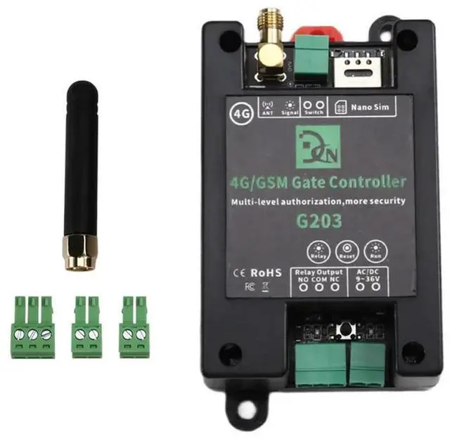 Alt view image 3 of 4 - GSM Remote Control Relay Switch 2G Mobile Phone Control Gsm Door Lock Gsm Gate Controller G203