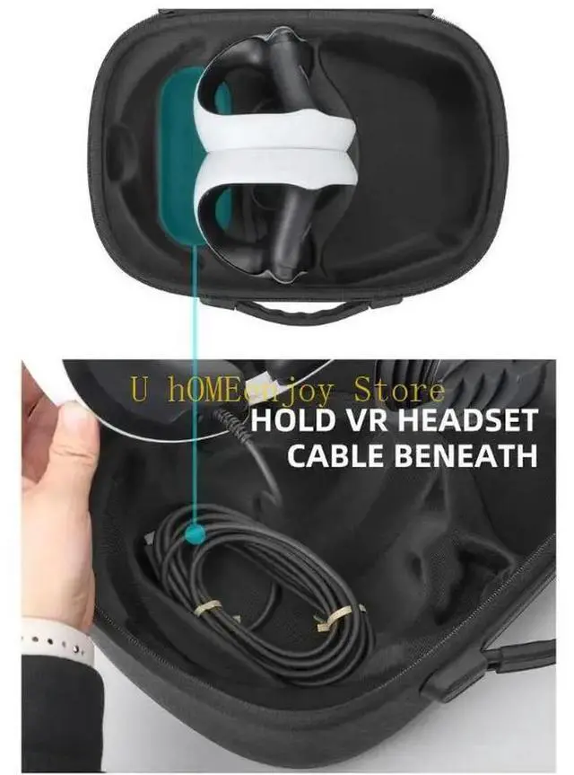 Alt view image 3 of 3 - Hard Box for PS VR2 Headset Bag Bags Shells Glasses Traveling Covers Holder Accessories