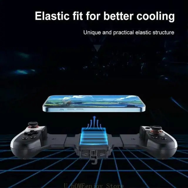 Alt view image 2 of 3 - JK02 Wireless Bluetooth-compatible Gamepad for Phone PC Cooling Telescopic Game Controllers Joysticks with 2 Hall Sensor