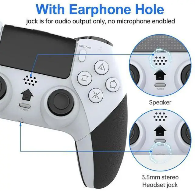 Alt view image 3 of 4 - For PS4/PS4 Pro/PS4 Slim Console Wireless Bluetooth Controller Gamepad PC Wired Joystick Controle Gaming Accessories B