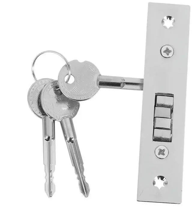 Alt view image 2 of 4 - 6X Invisible/Door Lock, Sliding Door Hook Lock, Alloy Lock Body, Frame Glass Door, Sturdy, Durable, Door Hardware