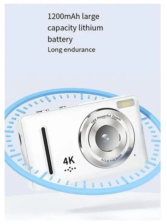 Alt view image 3 of 4 - 4K Ccd Digital Camera Photography Camera, Video Blog Camera, Film Camera, 4K 30FPS Mini Camera For Teenagers