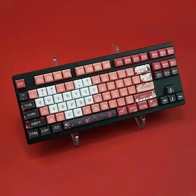 Alt view image 2 of 3 - 130PCS AliceTheme Keycaps XDA Full Set Keycaps Thick PBT for Gaming Mechanical Keyboard Red Keycap