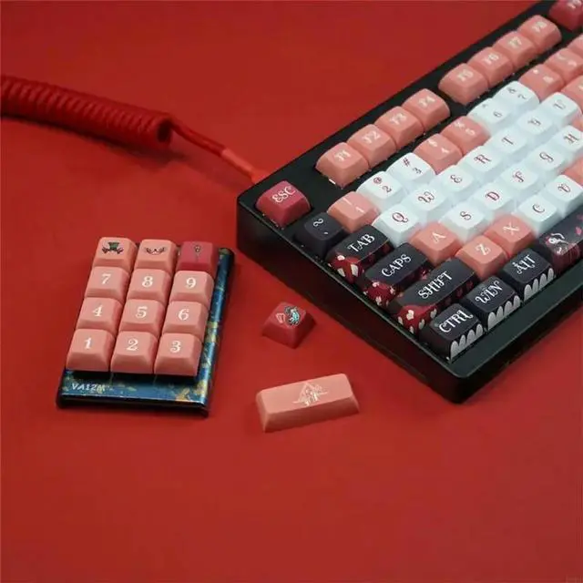 Alt view image 3 of 3 - 130PCS AliceTheme Keycaps XDA Full Set Keycaps Thick PBT for Gaming Mechanical Keyboard Red Keycap