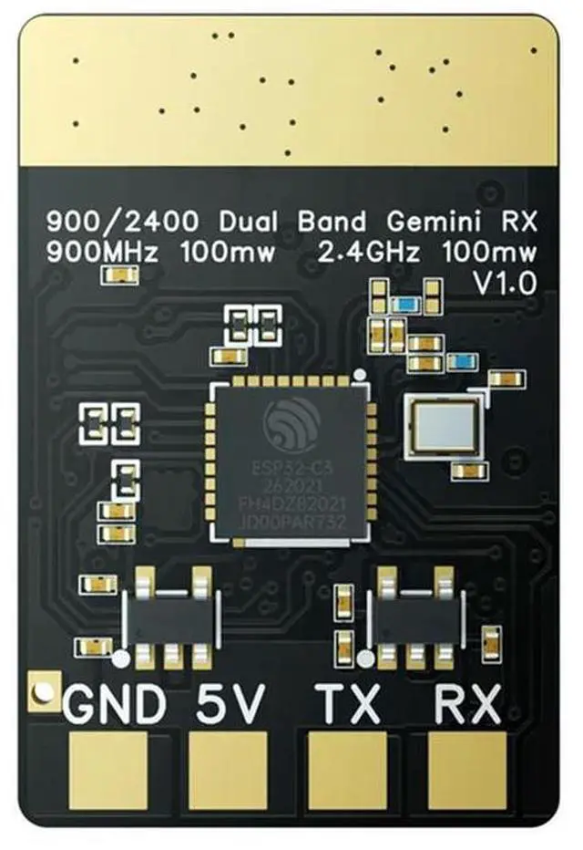 Alt view image 2 of 4 - ELRS Receiver 915M/2.4G Dual-Band 100Mw Gemini Receiver RX Module ESP32-C3 Chip Forrc FPV Traversing Drones Parts