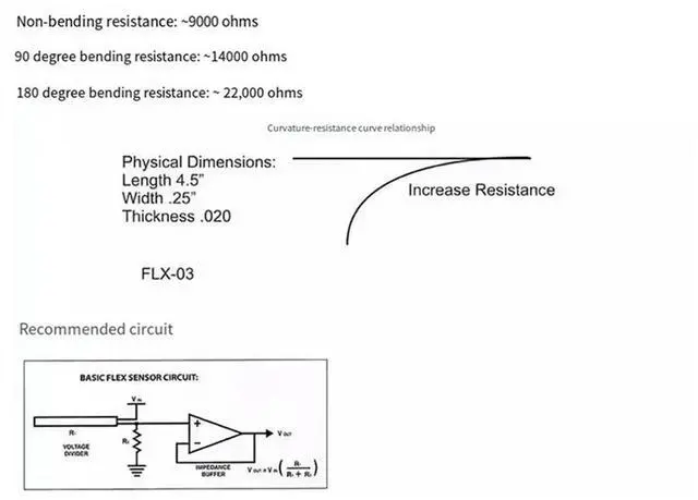 Main image of 6X Flex Sensor 2.2 Inch Flex Sensor For Manipulator Electronic Glove Accessories Flex2.2Inch Flex Sensor
