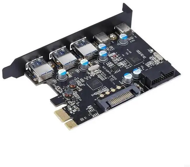Main image of PCIE USB3.0 Expansion Card PCI for Express to USB Type C Adapter Converter 5 Por