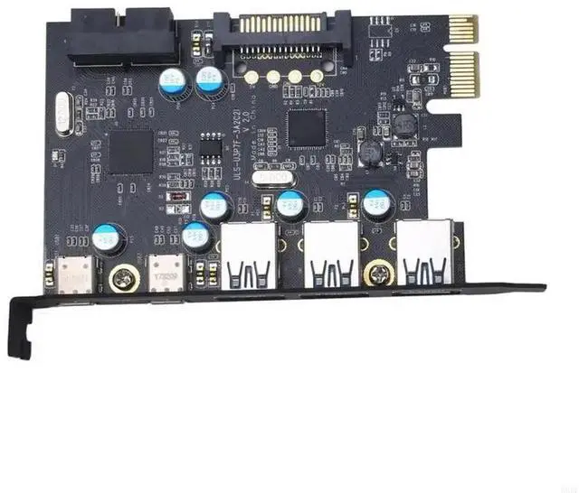 Alt view image 2 of 3 - PCIE USB3.0 Expansion Card PCI for Express to USB Type C Adapter Converter 5 Por