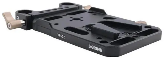 Alt view image 3 of 4 - 2X VR V Mount Adapter Plate Supply Splitter With 15Mm Rod Clamp With Automatic Lock Protection For DSLR Camera