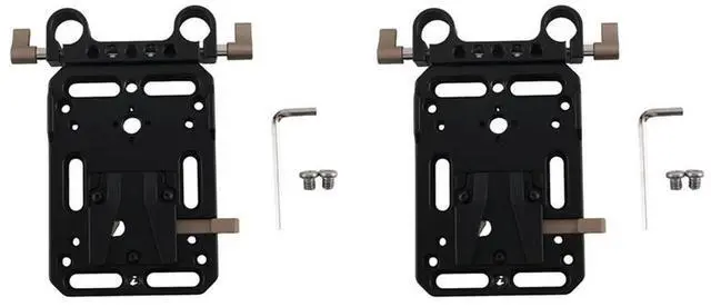 Main image of 2X VR V Mount Adapter Plate Supply Splitter With 15Mm Rod Clamp With Automatic Lock Protection For DSLR Camera