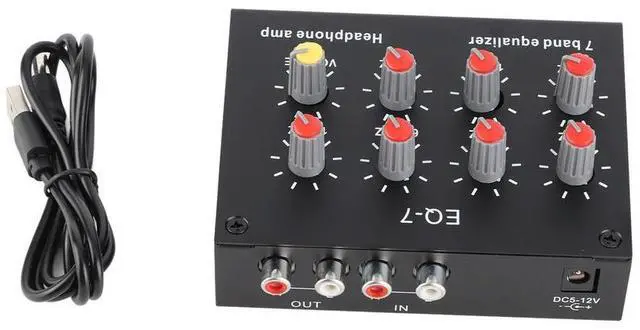 Main image of 7 Band Sound Equalizer 12dB High Bass Adjustment Dual Channel Digital Equalizer Sound Equalizer