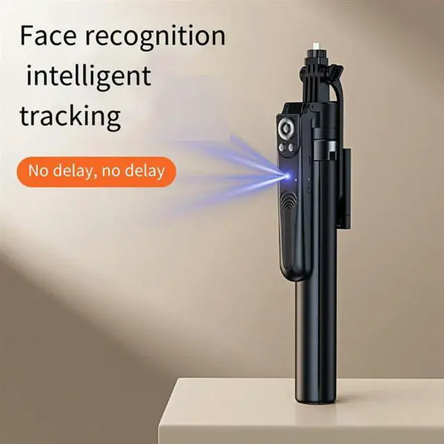 Alt view image 2 of 4 - 1 PCS Ai Auto Tracking Selfie Stick Automatic Tracking Black Aluminum Alloy Live Phone Holder Bluetooth 5.0 Gimbal Stabiliz