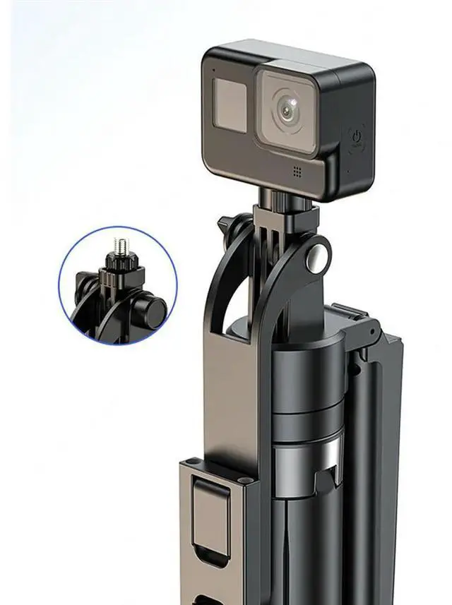 Alt view image 3 of 4 - 1 PCS Ai Auto Tracking Selfie Stick Automatic Tracking Black Aluminum Alloy Live Phone Holder Bluetooth 5.0 Gimbal Stabiliz