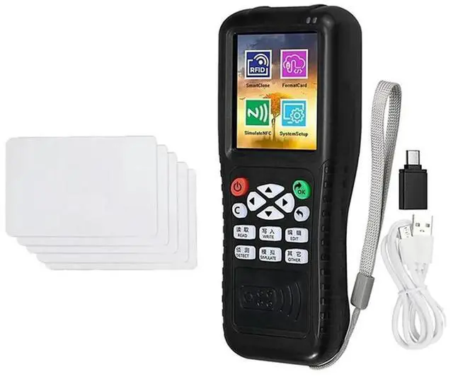 Alt view image 3 of 4 - X100 RFID NFC Card Reader Writer +5XUID Card RFID Duplicator ID IC Card Programmer Encrypted Key Copier