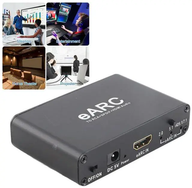 Alt view image 3 of 3 - EARC ARC Sound Extractor HD Multimedia Interface Optical 3.5mm Output HD Multimedia ARC Adapter for HDTV Speaker Amplifier hot