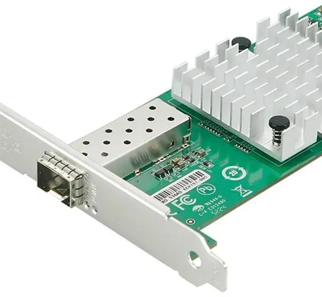 Alt view image 2 of 4 - M. 2 To 10G SFP+ Fiber Optic Network Card Single Port JL82599EN Chip X520-DA1 M Key10gbe Ethernet Adapter