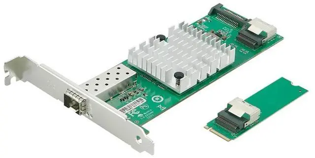 Main image of M. 2 To 10G SFP+ Fiber Optic Network Card Single Port JL82599EN Chip X520-DA1 M Key10gbe Ethernet Adapter