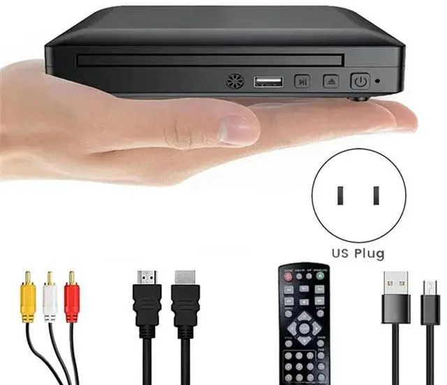 Alt view image 3 of 4 - DVD Player Compact Personal Multimedia EVD Player Multifunction DVD MP3 MP4 RW VCD CD Player Home Theater System