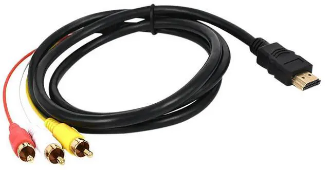 Alt view image 3 of 4 - 1.5M 1080P HDMI-compatible to 3 RCA Video Audio HDMI-compatible Cable AV Cord Converter Adapter For HDTV TV Set-Box DVD Laptop