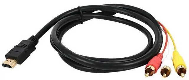 Alt view image 4 of 4 - 1.5M 1080P HDMI-compatible to 3 RCA Video Audio HDMI-compatible Cable AV Cord Converter Adapter For HDTV TV Set-Box DVD Laptop