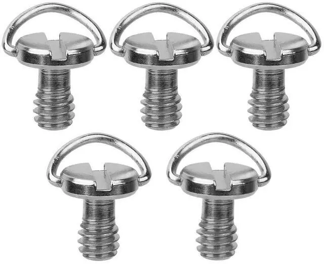 Main image of 5PCS 1/4 Camera Screw for Quick Release Plate 1/4inch Folding C ring Adapter Tripod Monopod