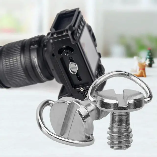 Alt view image 3 of 3 - 5PCS 1/4 Camera Screw for Quick Release Plate 1/4inch Folding C ring Adapter Tripod Monopod