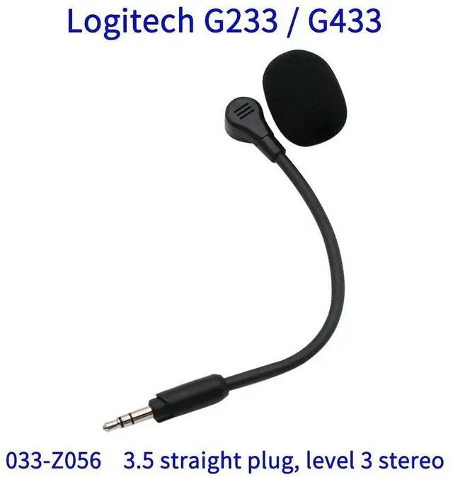 Main image of Replacement Game Mic Boom for G433 G233 GPro GPROX Gaming Headset Mic 3.5mm 3-pole Stereo Microphone