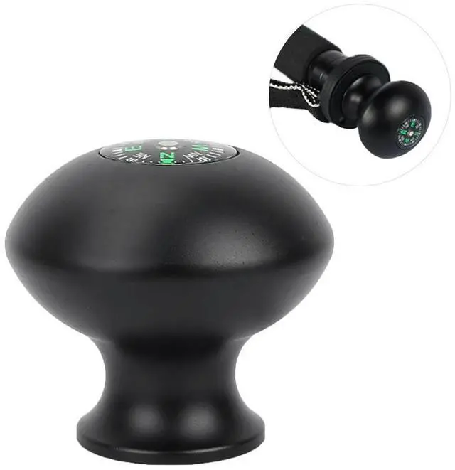 Alt view image 3 of 3 - Outdoor Universal Trekking Pole Stick Monopod Tripod Head Grip Knob with Compass