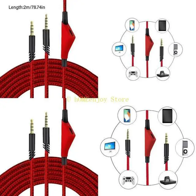 Main image of Replaced Audio Earphone Cable with Volume Control Function for Astro A10 A40 A30 Headset Accessories