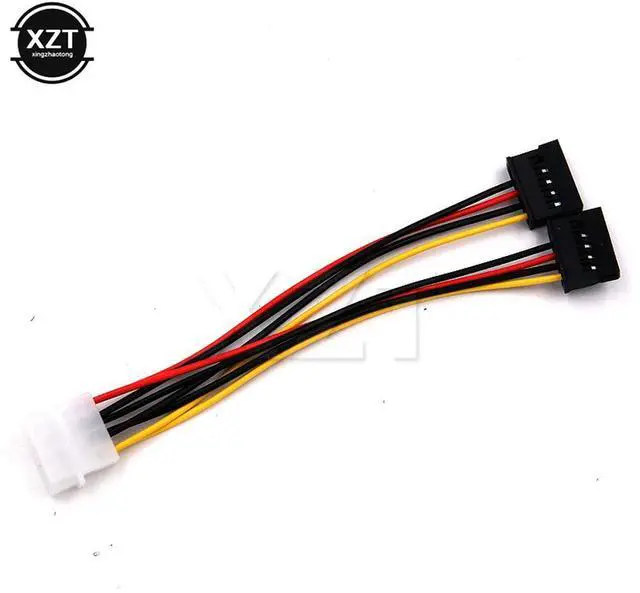 Main image of 4 Pin IDE Molex to 2 of 15 Pin Serial ATA SATA HDD Power Adapter Cable Dual Hard Drive Cable for PC