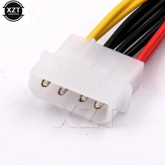 Alt view image 3 of 4 - 4 Pin IDE Molex to 2 of 15 Pin Serial ATA SATA HDD Power Adapter Cable Dual Hard Drive Cable for PC