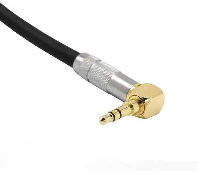 Alt view image 2 of 4 - 2X 6.35 Female Stereo To 3.5 Male Plug Jack Stereo Hifi Mic Audio Extension Cable Short 90 Degree Angled Audio Line