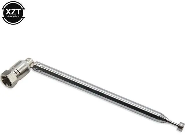 Main image of 1PCS F Type Radio TV Antenna 6 Section Telescopic Aerial Replacement Connector For TV AM FM Radio Cable Extend 55cm