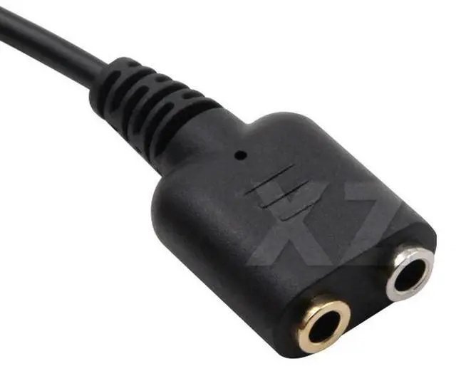 Alt view image 2 of 4 - 25cm Dual 3.5mm Audio Jack Female to Male RJ9 Plug Adapter Convertor Cable for PC Computer Headset for 6921 Telephone