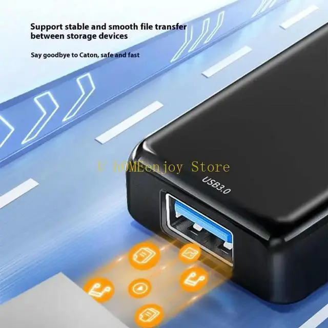 Alt view image 2 of 3 - USB3.0 Hub 4 Port Expander for Laptop Flash Drive HDD Printer Camera with LED Efficient Data Transfer