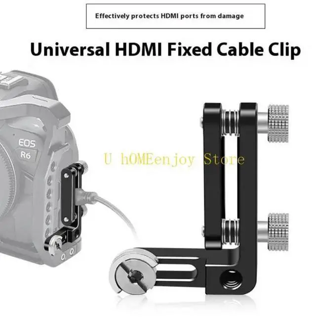 Alt view image 2 of 3 - Camera Cage 4-8mm Wire Cable Lock Prevents Disconnections During Live Streaming Fit 1/4Inch Threaded Mount