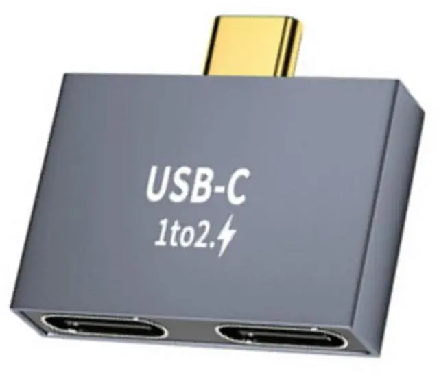 Main image of Splitter Converter Adapter Extension Connector C Male To Double TYPE-C Female For USB C Charger Power Bank Laptop