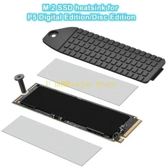 Alt view image 2 of 3 - Aluminum Hard Drive Heatsink for Game Console M.2NVME SSD Cooling Radiator l Heat Dissipation Cooler
