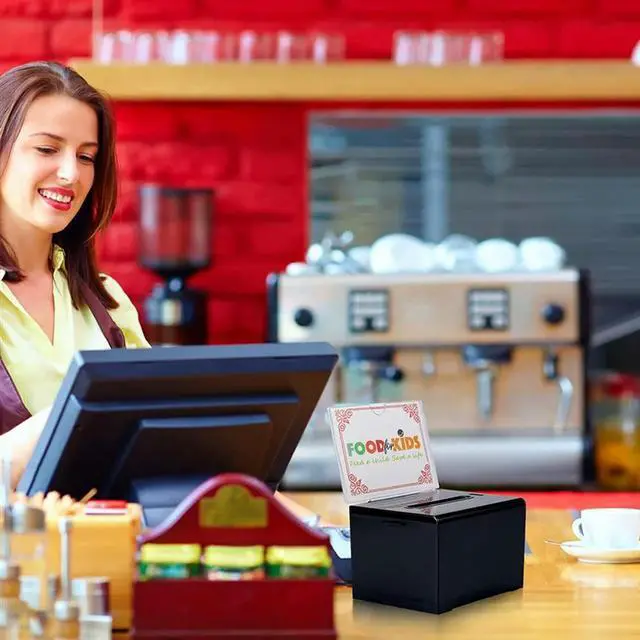 Main image of Donation Box With Lock - Acrylic Suggestion Box With Slot, Ballot Lock Box With Sign Holder For Raffle, Voting